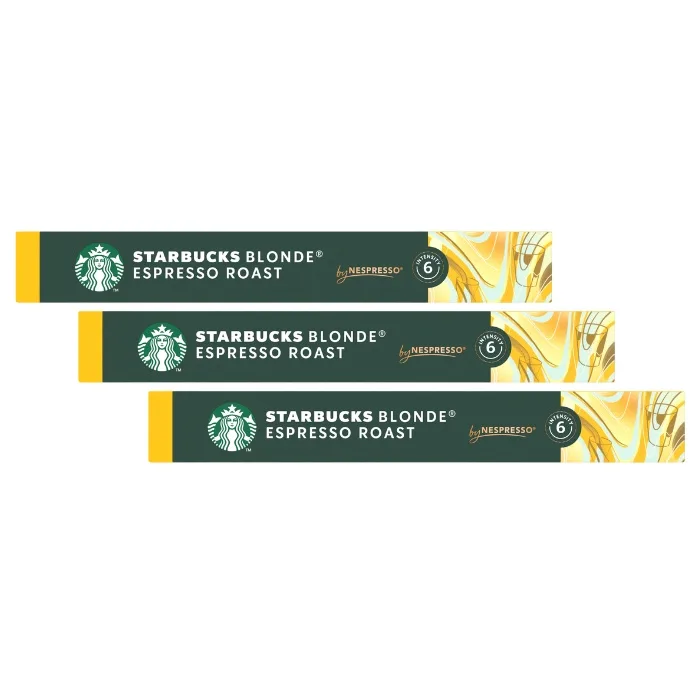 Капсулы Nespresso Starbucks Blonde Espresso Roast, набор 3x10 шт.