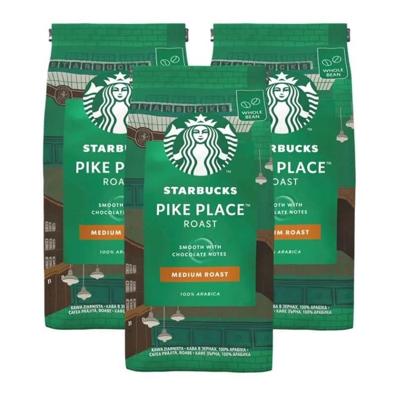 Кофе в зернах Starbucks Pike Place Roast 3х200 г