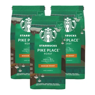 Кофе в зернах Starbucks Pike Place Roast 3х200 г