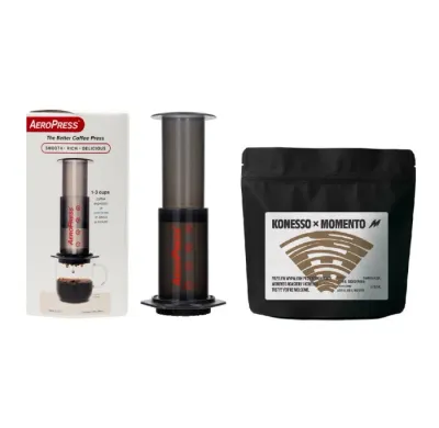 Набор AeroPress + кофе Momento Konesso Filtr, 250 г