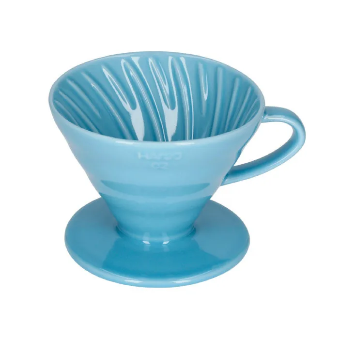 Керамическая воронка Hario V60-02 для заваривания кофе, синяя