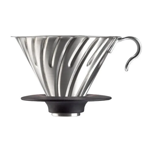 Металлическая воронка Hario V60-02 с силиконовой подставкой