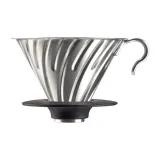 Металлическая воронка Hario V60-02 с силиконовой подставкой — фото 1