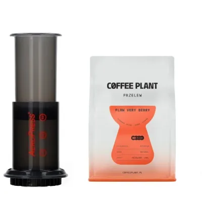 Набор для заваривания кофе Aeropress Go + кофе в зёрнах Coffee Plant Flow Very Berry 250г