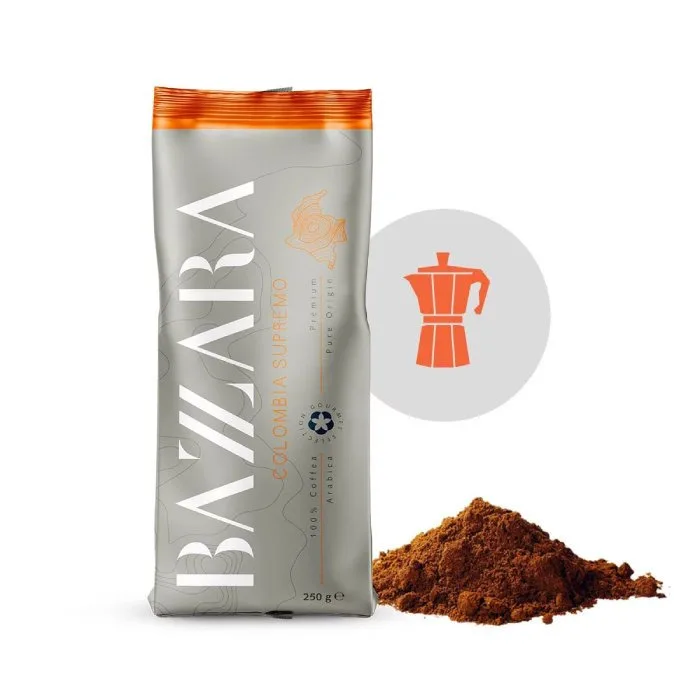 Кофе молотый Bazzara Espresso Colombia Supremo Moka 250г