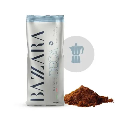 Кофе молотый без кофеина Bazzara Espresso Deca Brasil Santos Moka 250г