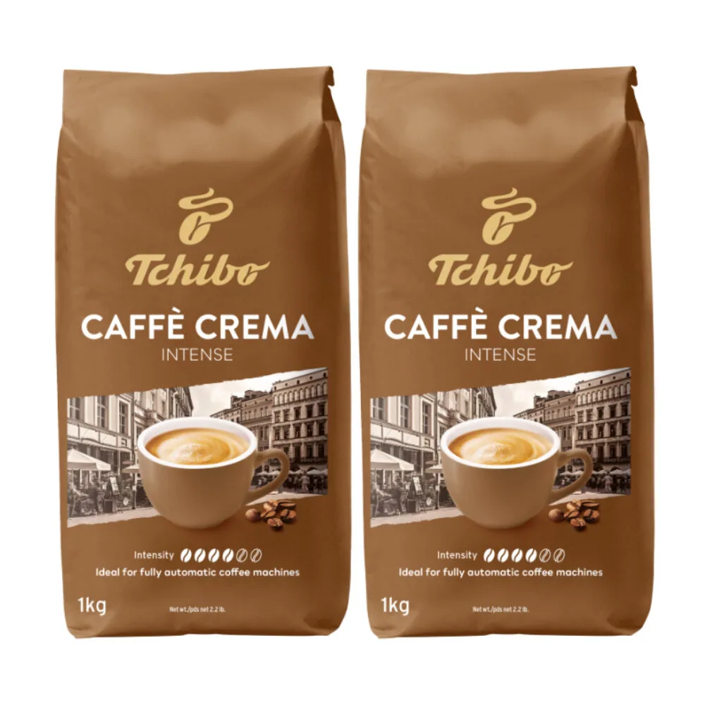 Кофе в зернах Tchibo Caffe Crema Intense, комплект 2х1 кг