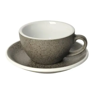 Чашка с блюдцем Loveramics Egg Granite для капучино, 200 мл