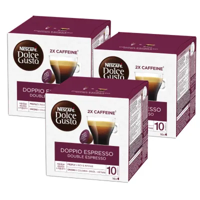 Кофе в капсулах Nescafe Dolce Gusto Doppio Espresso, набор 3х16 капсул