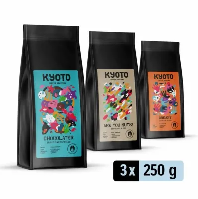 Дегустационный набор кофе в зёрнах Kyoto Espresso I 3x250г