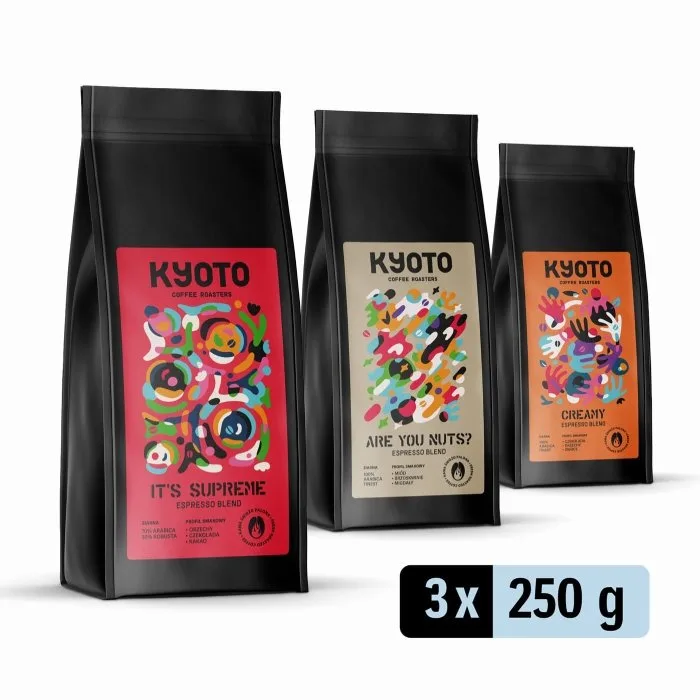 Дегустационный набор кофе в зёрнах Kyoto Espresso II 3x250г