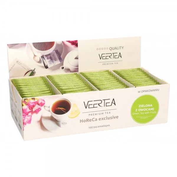 Зелёный чай Veertea Green Tea & Fruits в пакетиках, 100 шт по 1,5 г