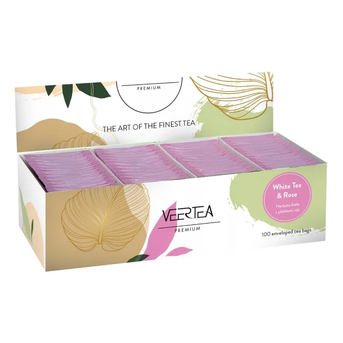 Белый чай Veertea White & Rose в пакетиках 100х2г