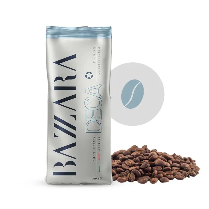 Кофе в зёрнах Bazzara Espresso Deca Brasil Santos без кофеина, 250 г