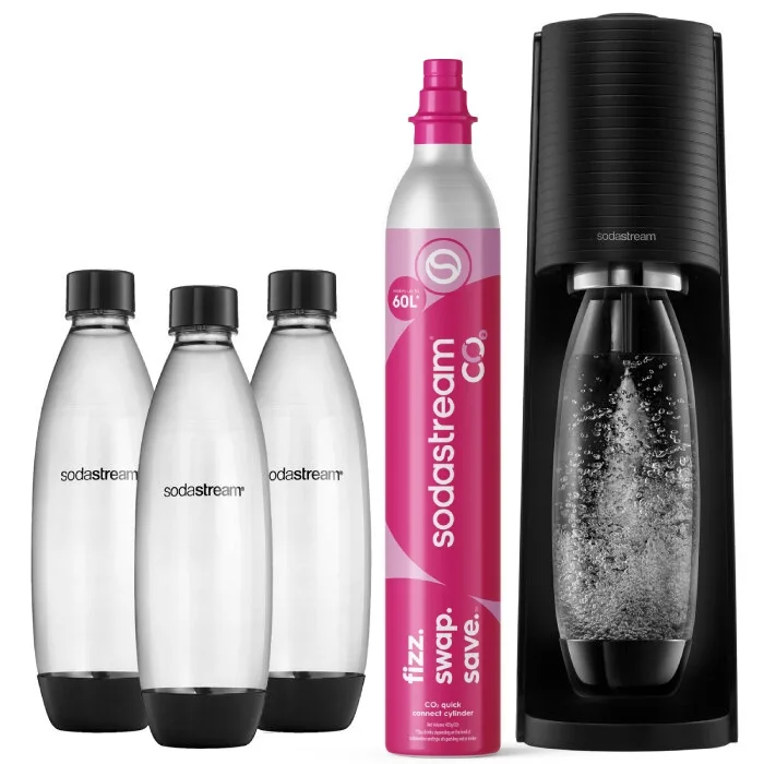 Сатуратор для газирования воды SodaStream Terra черный, комплект с 3 бутылками