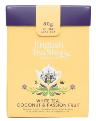 Белый чай English Tea Shop с кокосом и маракуйей, листовой, 80 г