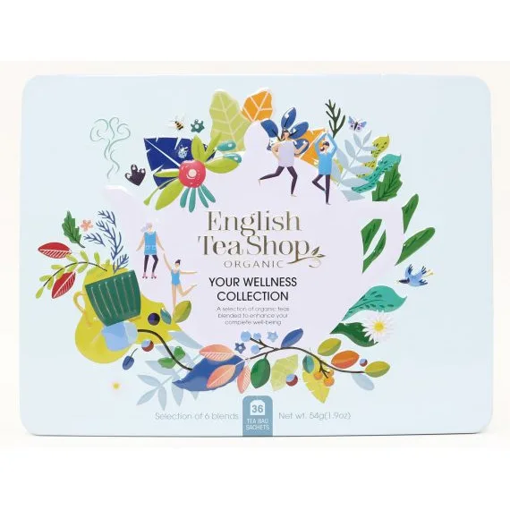 Чай English Tea Shop Your Wellness Collection, набор травяных чаёв 36 пакетиков в жестяной банке
