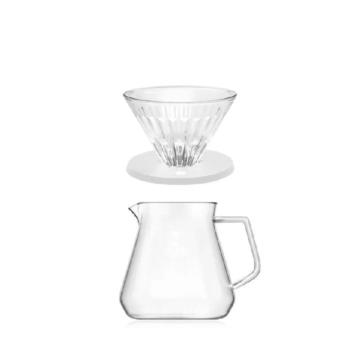 Набор для заваривания кофе Timemore Crystal Eye Brewer Set 01 White