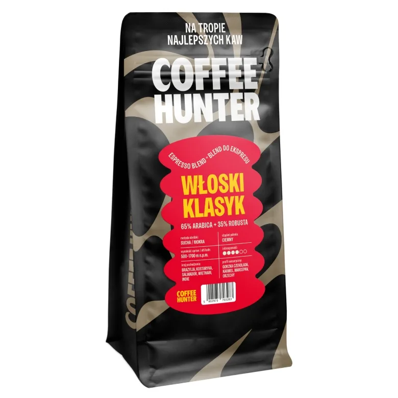 Кофе в зернах Coffee Hunter Wloski Klasyk, темная обжарка, 1 кг