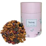 Фруктовый чай Teabag Cherry Cassis, листовой, 50 г, розовая туба — фото 1
