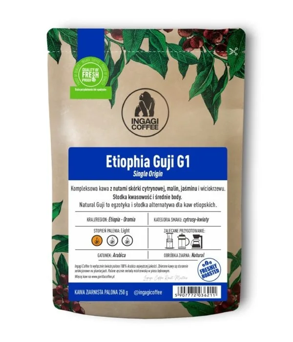 Кофе в зернах Ingagi Coffee Ethiopia Guji G1, 250 г