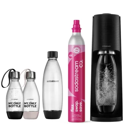Сатуратор для газирования воды SodaStream Terra, черный, + бутылки My Only Bottle