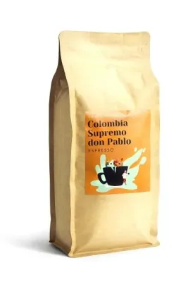 Кофе в зёрнах Colombia Supremo Don Pablo Quindio, свежая обжарка, для эспрессо, 1 кг