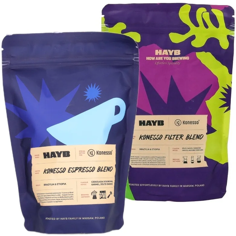 Набор кофе в зернах HAYB Konesso Filter Blend 250г + HAYB Konesso Espresso Blend 250г