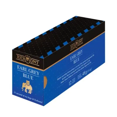 Чёрный чай Richmont Earl Grey Blue в пакетиках 12х4 г