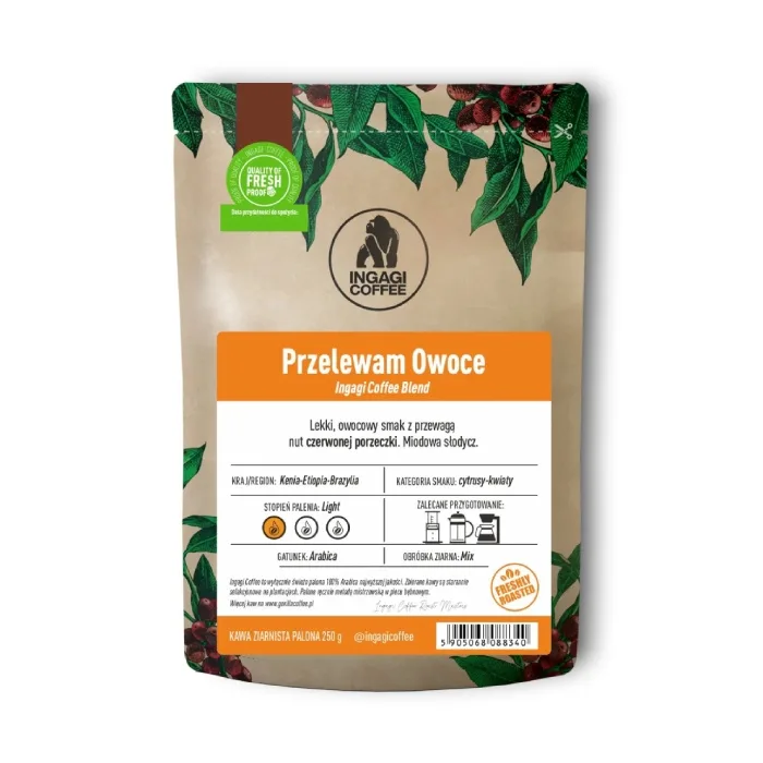 Кофе в зернах Ingagi Coffee Przelewam Owoce, 250 г