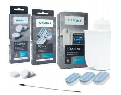 Набор для обслуживания кофемашины Siemens TZ80004A (фильтр, таблетки, щётка)