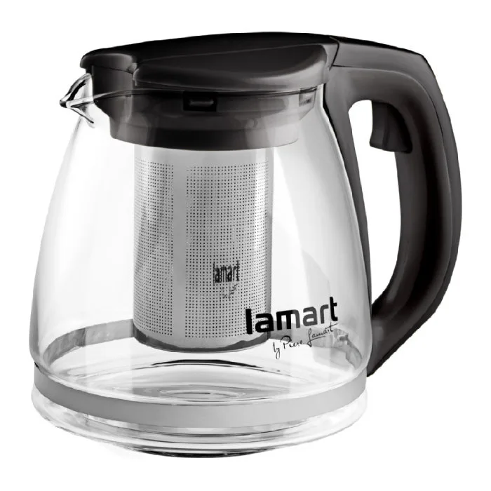 Заварочный чайник Lamart Verre 1,1 л, черный