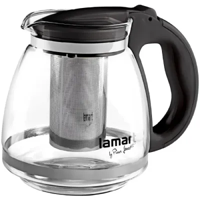 Заварочный чайник Lamart Verre 1,5 л, черный