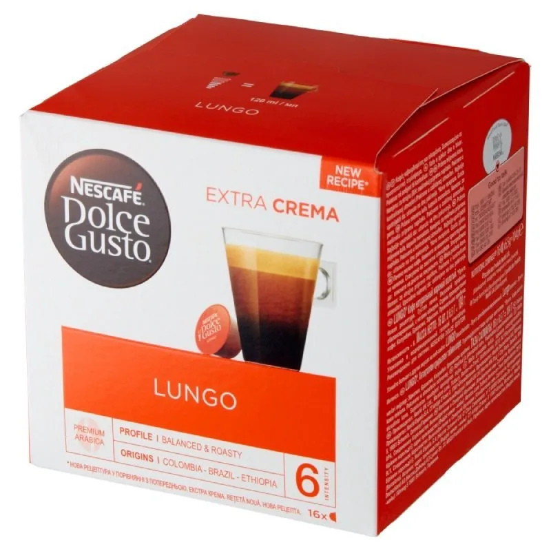 Кофе в капсулах Nescafe Dolce Gusto Lungo, набор 6х16 капсул