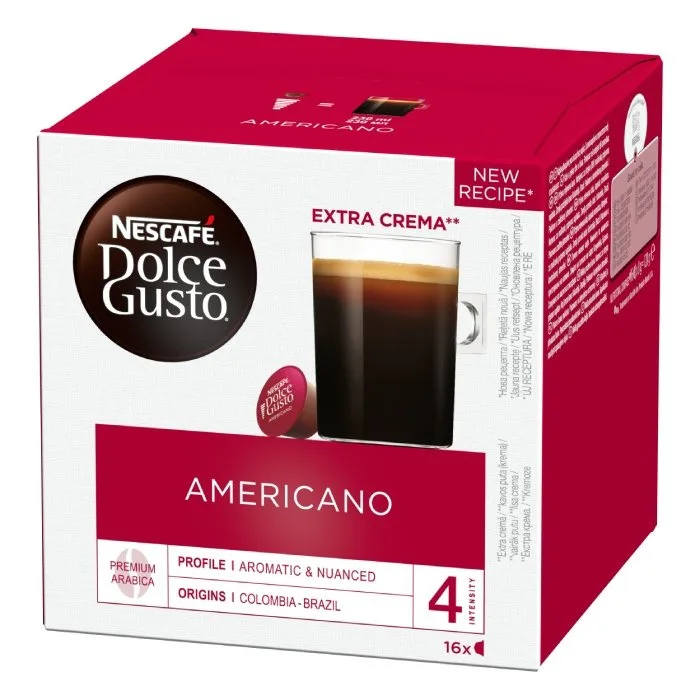 Кофе в капсулах Nescafe Dolce Gusto Americano, 96 капсул (6х16 шт)