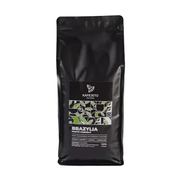 Кофе в зёрнах Kafejeto Brazylia Monte Carmelo Espresso, тёмная обжарка, 1 кг