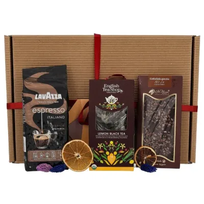 Подарочный набор для начальника с чаем, шоколадом и кофе Lavazza