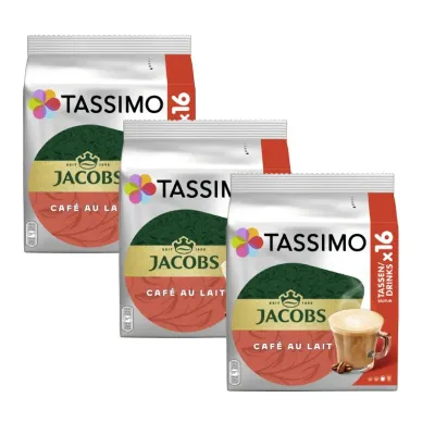 Кофе в капсулах Tassimo Jacobs Cafe Au Lait, 48 капсул (3х16 шт)