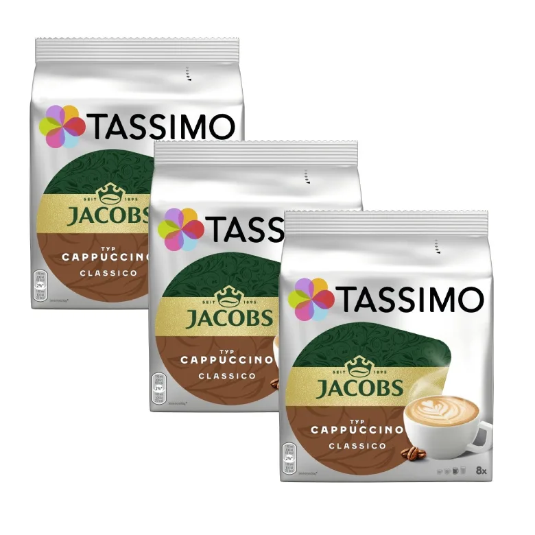 Кофе в капсулах Tassimo Jacobs Cappuccino Classico, 24 капсулы (3х8 шт)