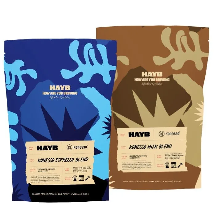 Набор кофе в зернах HAYB Konesso Milk Blend и Espresso Blend 2х1кг