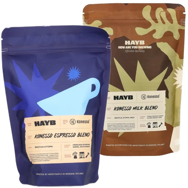 Набор кофе в зернах HAYB Konesso Milk Blend и Espresso Blend 2х250г