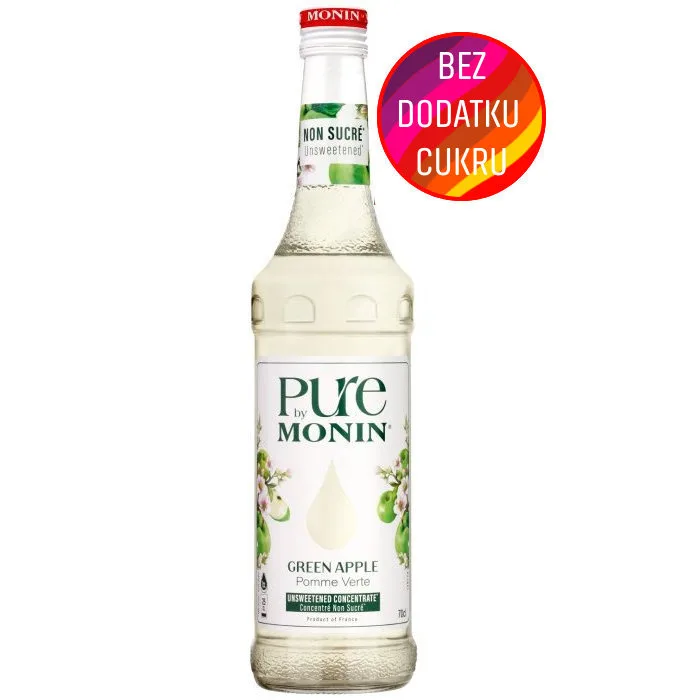 Сироп без сахара MONIN Pure зелёное яблоко 0,7 л