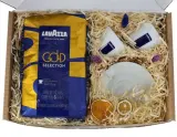 Подарочный набор Lavazza Gold Selection: зерновой кофе 1 кг и две филижанки — фото 1