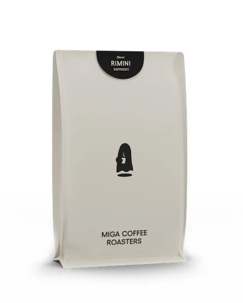 Кофе в зёрнах Miga Rimini Espresso, купаж арабики и робусты, 250 г