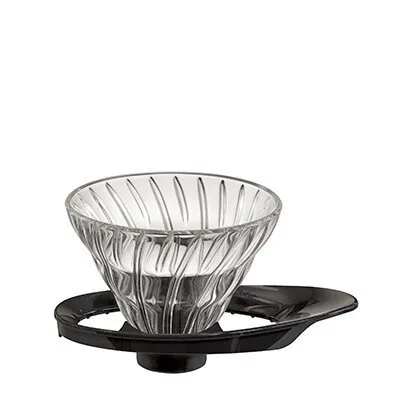 Стеклянный пуровер Hario V60-01, черный