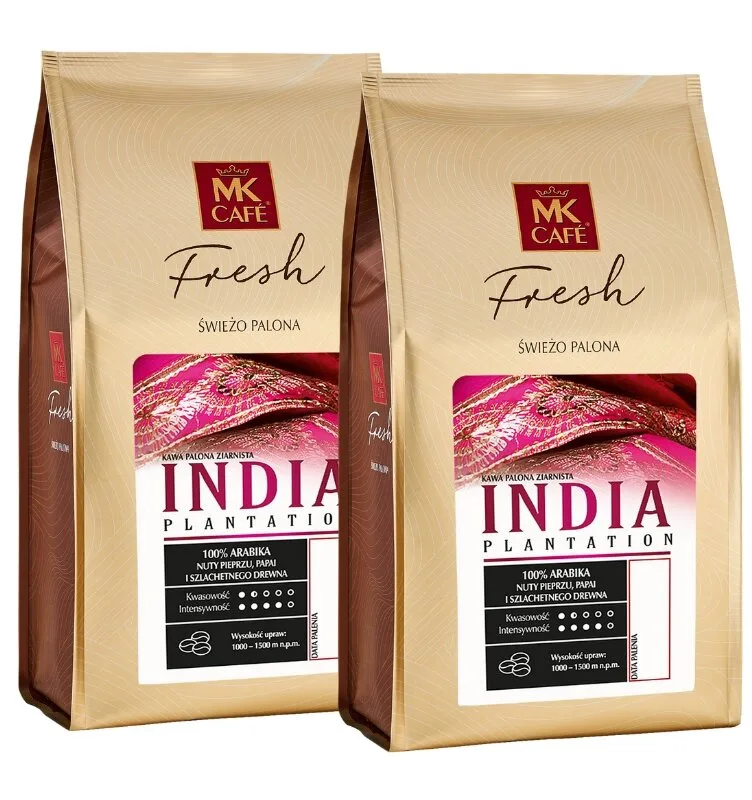 Кофе в зёрнах MK Cafe Fresh India Plantation, набор 2х1 кг