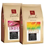 Набор кофе в зёрнах MK Fresh India Plantation 1 кг + Brazil Mogiana 1 кг — фото 1