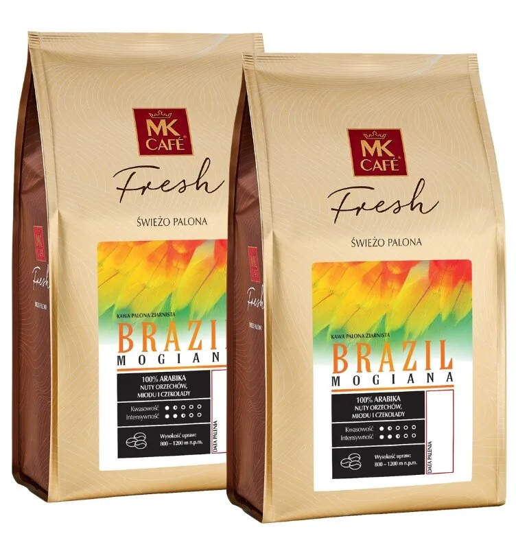 Кофе в зёрнах MK Cafe Fresh Brazil Mogiana, набор 2х1 кг