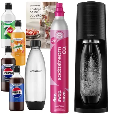 Набор SodaStream Terra сатуратор для газирования воды чёрный с сиропами