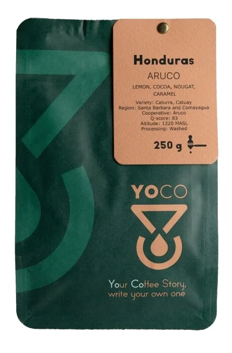 Кофе в зёрнах YoCo Coffee Honduras Aruco Espresso, средняя обжарка, 250 г
